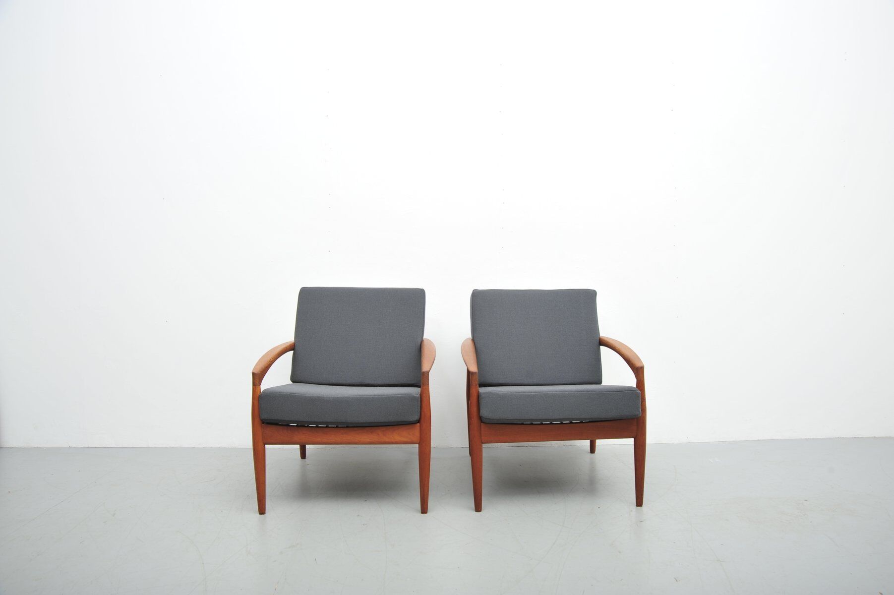 2x Model 121 Paper Knife armchairs by Kai Kristiansen for Magnus Olsen