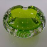 Green Sommerso Murano Glass Ashtrays, Italy, 1960s, Set of 2