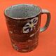 2 Cups / Mugs Glazed ceramic Floral decoration