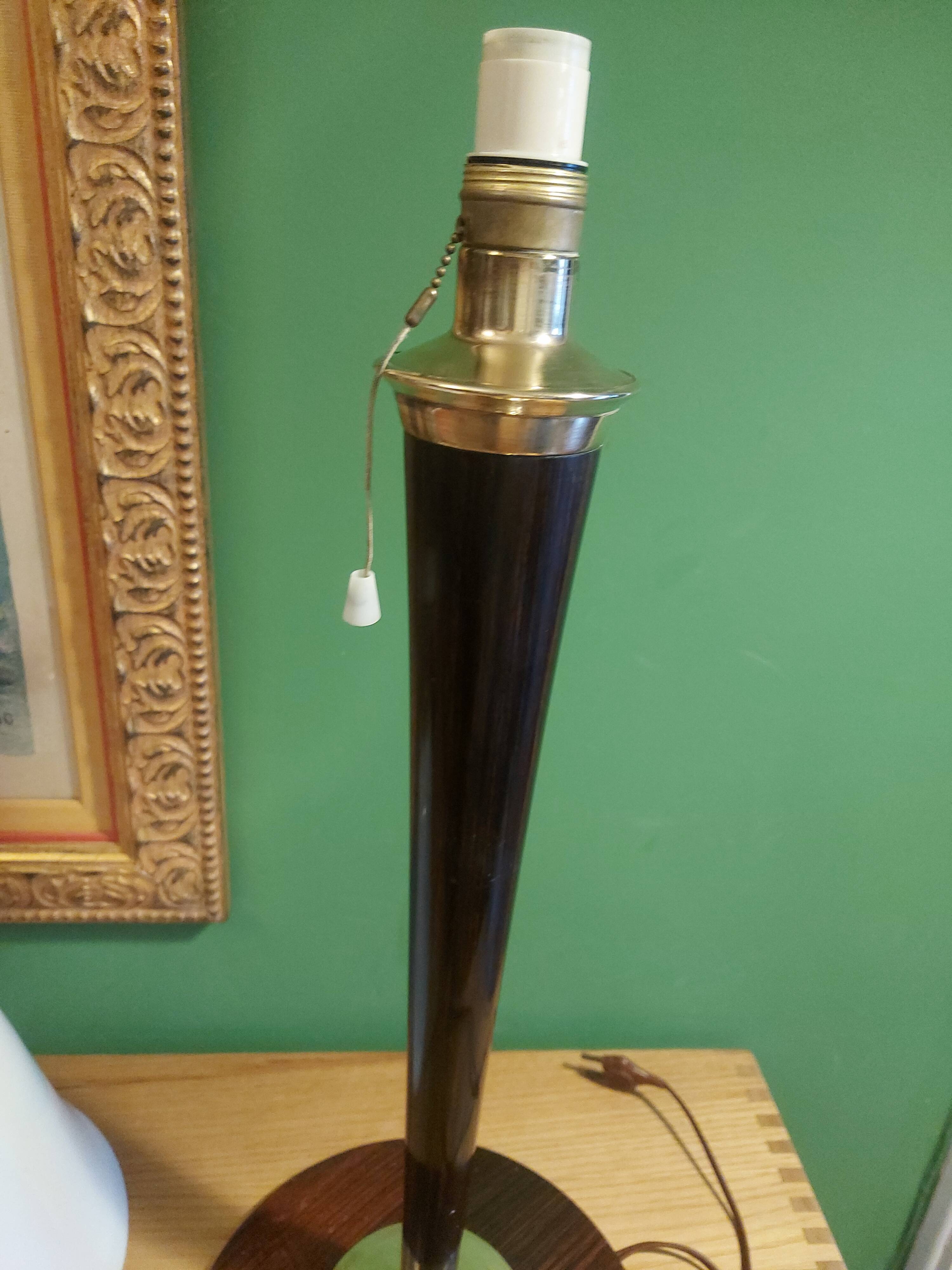 Lampe avec opaline Mazda