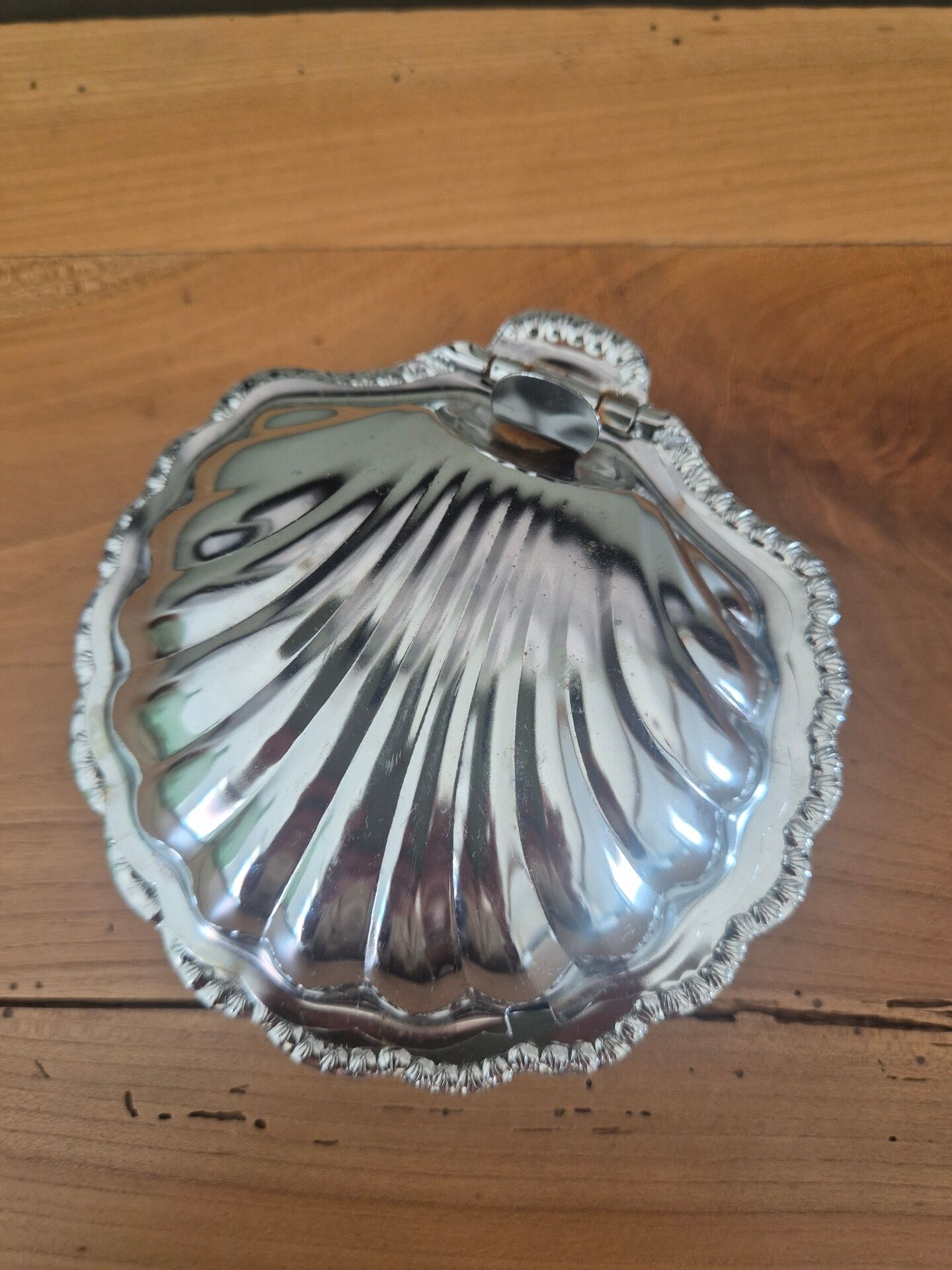 Beurrier coquillage inox vintage