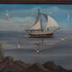Sailboat and flight of seagulls. Yvon Pauluzzi.