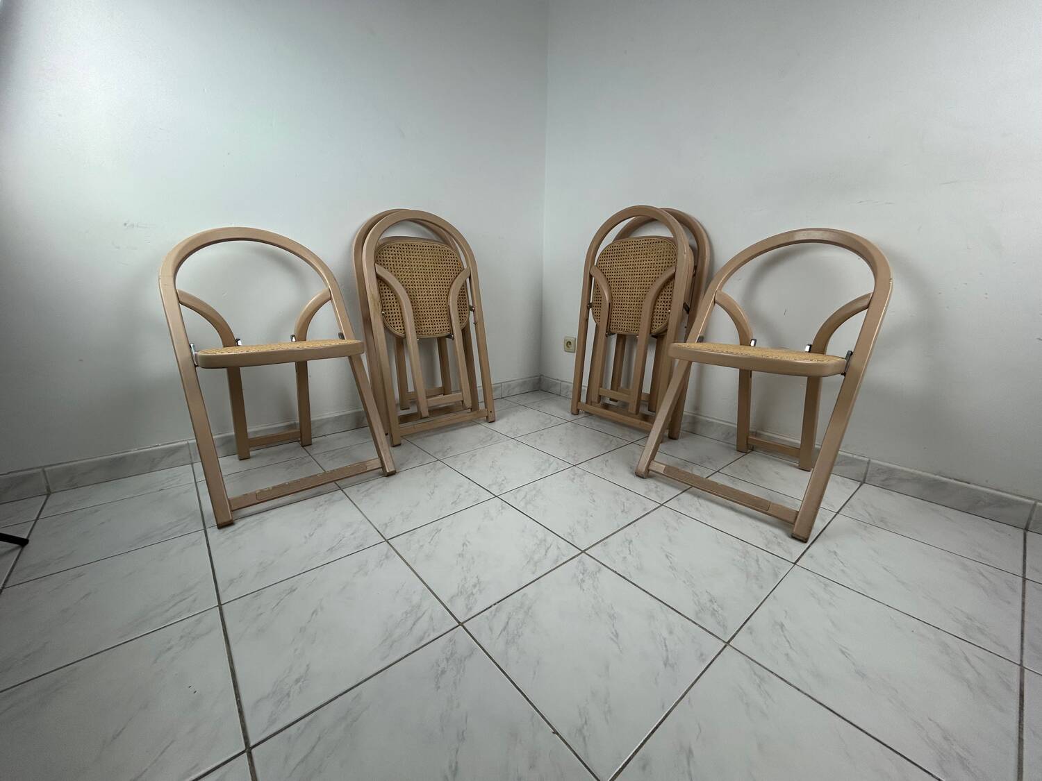 6x vintage foldable chair Gigi Sabadin model Arca