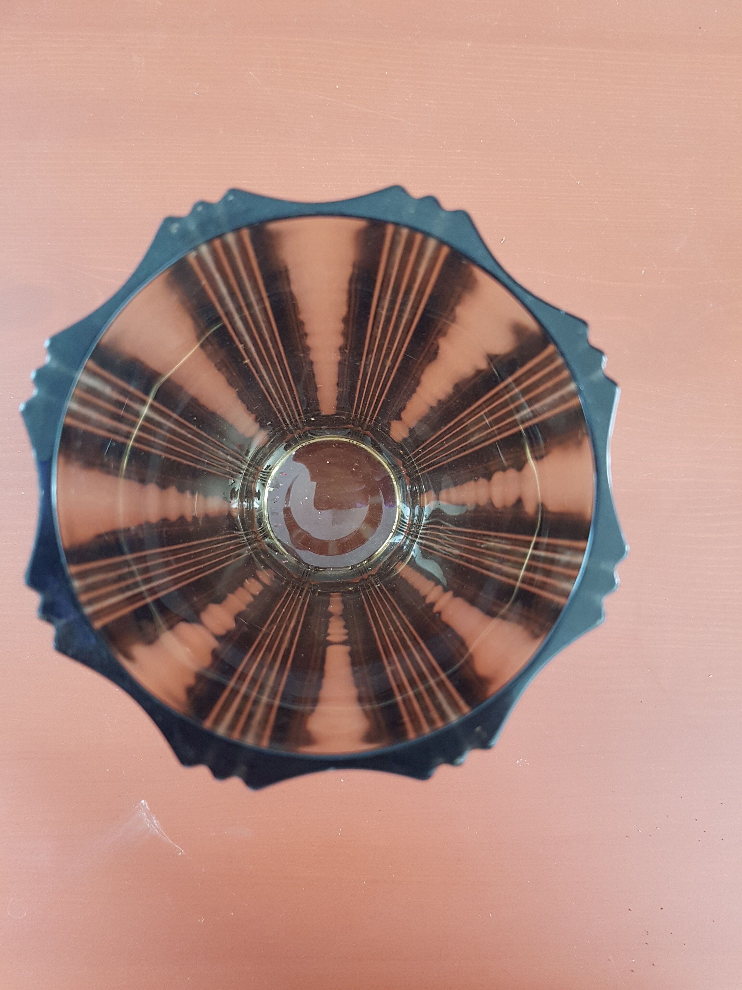 vintage vase in smoked glass