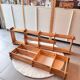 Set of two wooden (pine) wall shelves