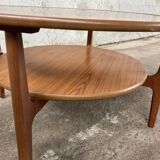 Mid-Century Retro Round Coffee Table by Schreiber 1960