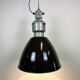 Industrial black enamel pendant lamp from Elektrosvit 1960s