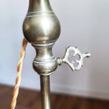 Large Italian-style gold metal lamp H73cm