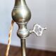 Large Italian-style gold metal lamp H73cm