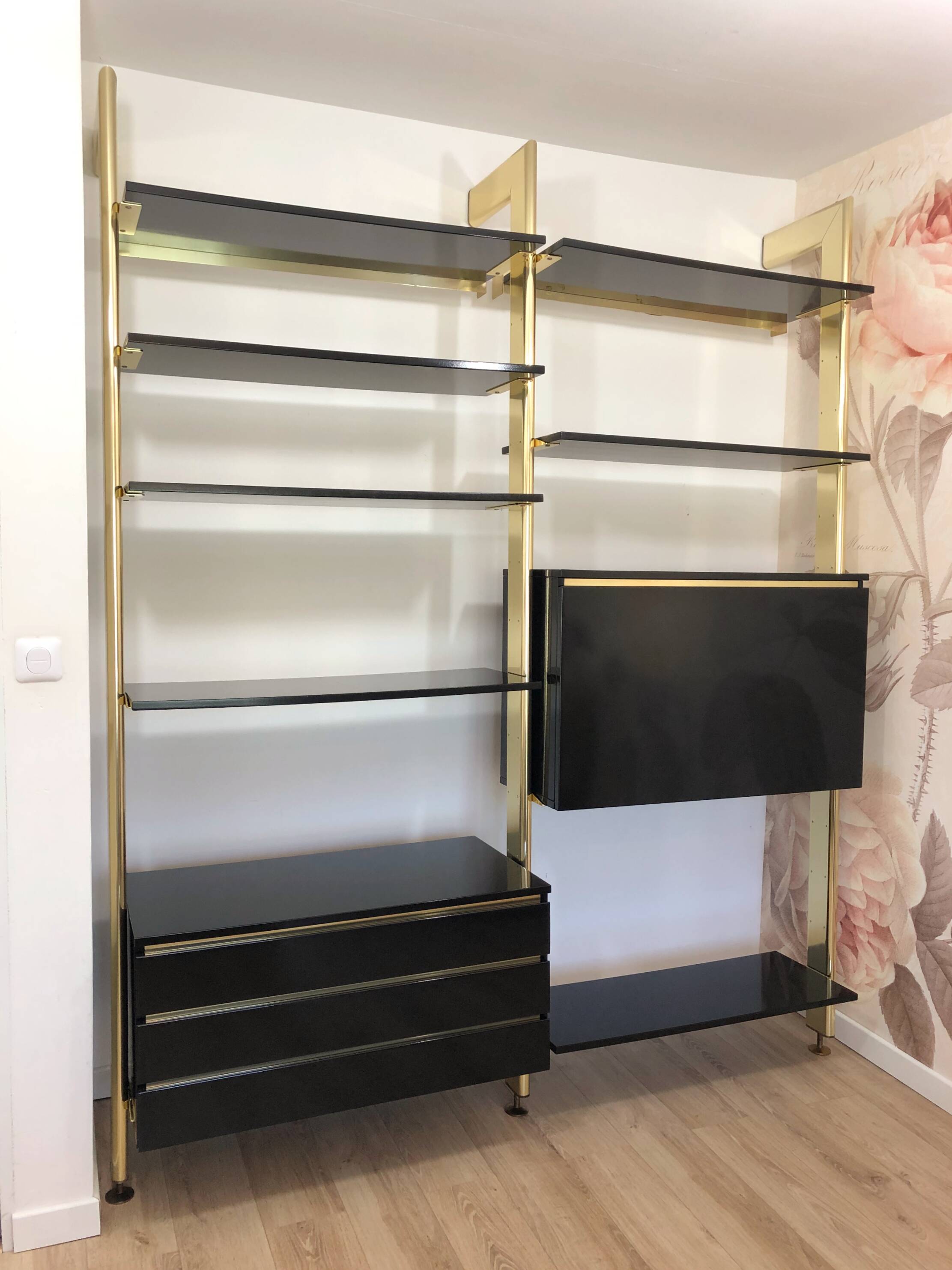 Library, modular unit by Modernindustria Giussano, 1970s