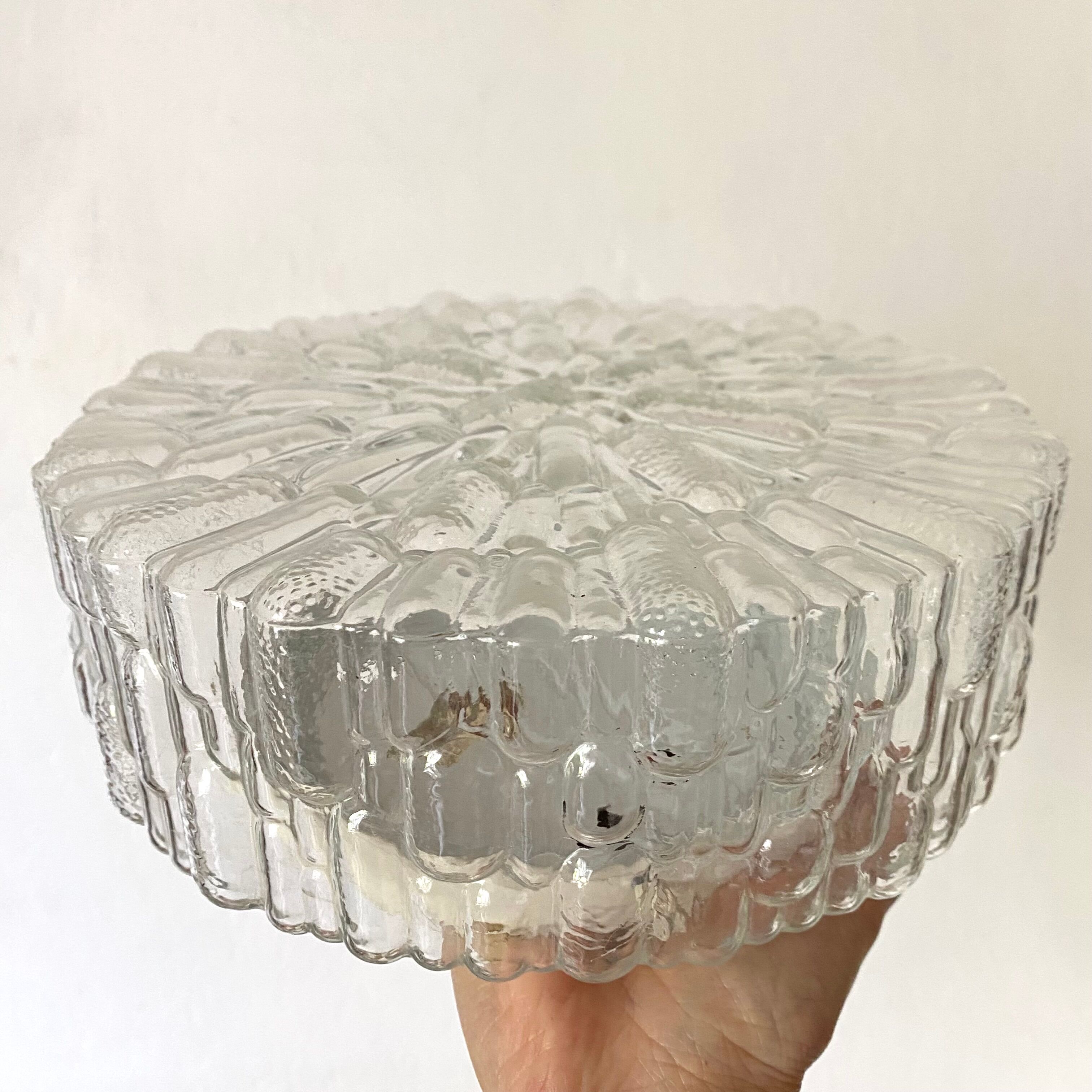 Vintage round glass ceiling lamps