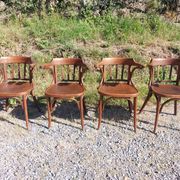4 fauteuils Baumann en bois courbé