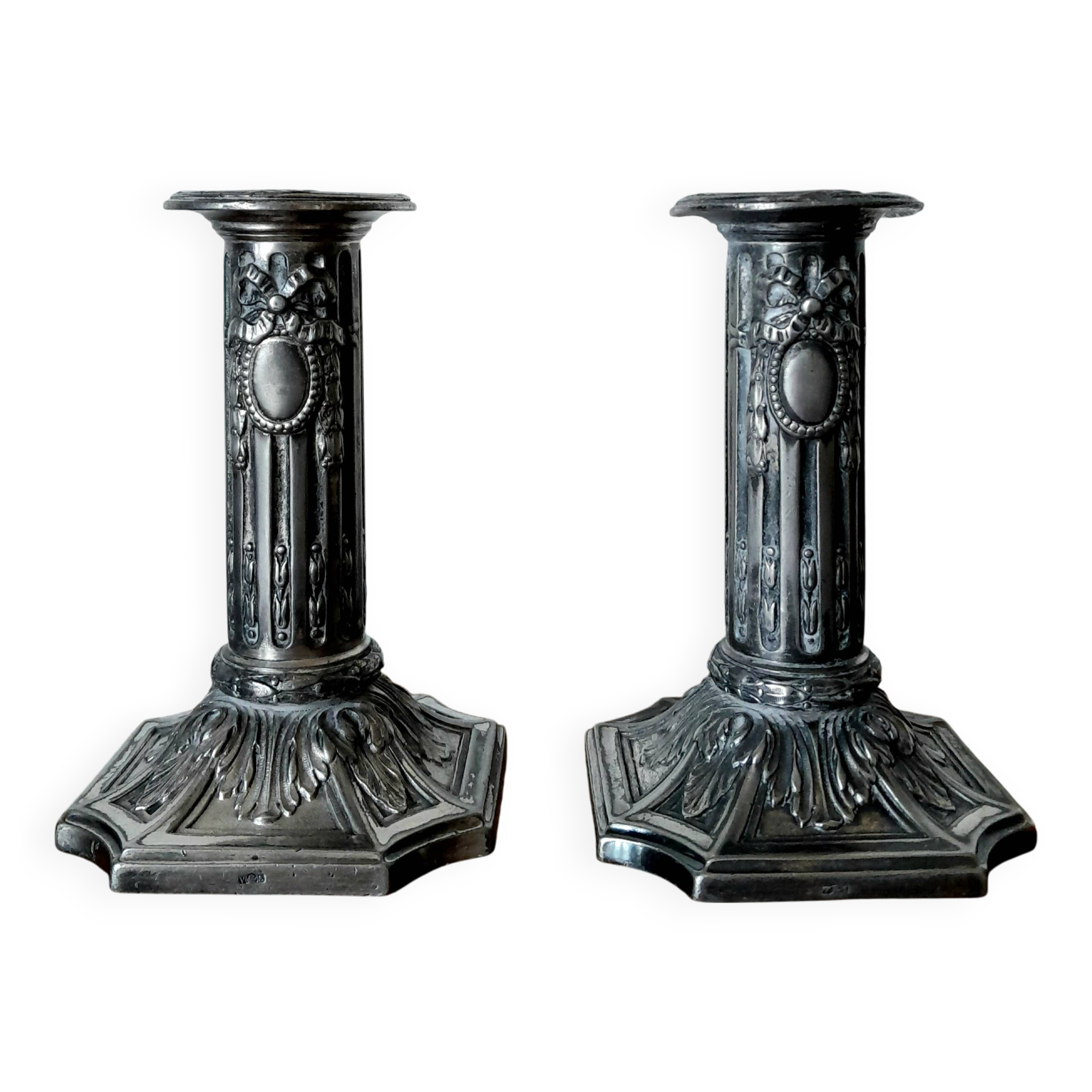 Pair of candlesticks by Victor Saglier 19th century