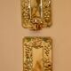 A pair of Swedish brass wall sconces from the mid-century.