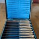 Service 12 couteaux de table argent guilloché Paris XIXe coffret