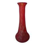Red glass paste vase