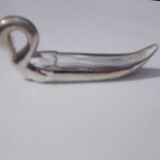 Box of 6 knife holders shaped swan in faience