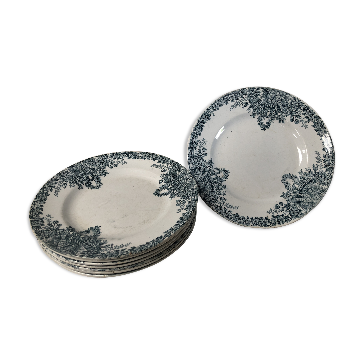 Set of 8 vintage plates Saint Amand