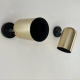 Pair of vintage adjustable brass wall lights, Italy 1970