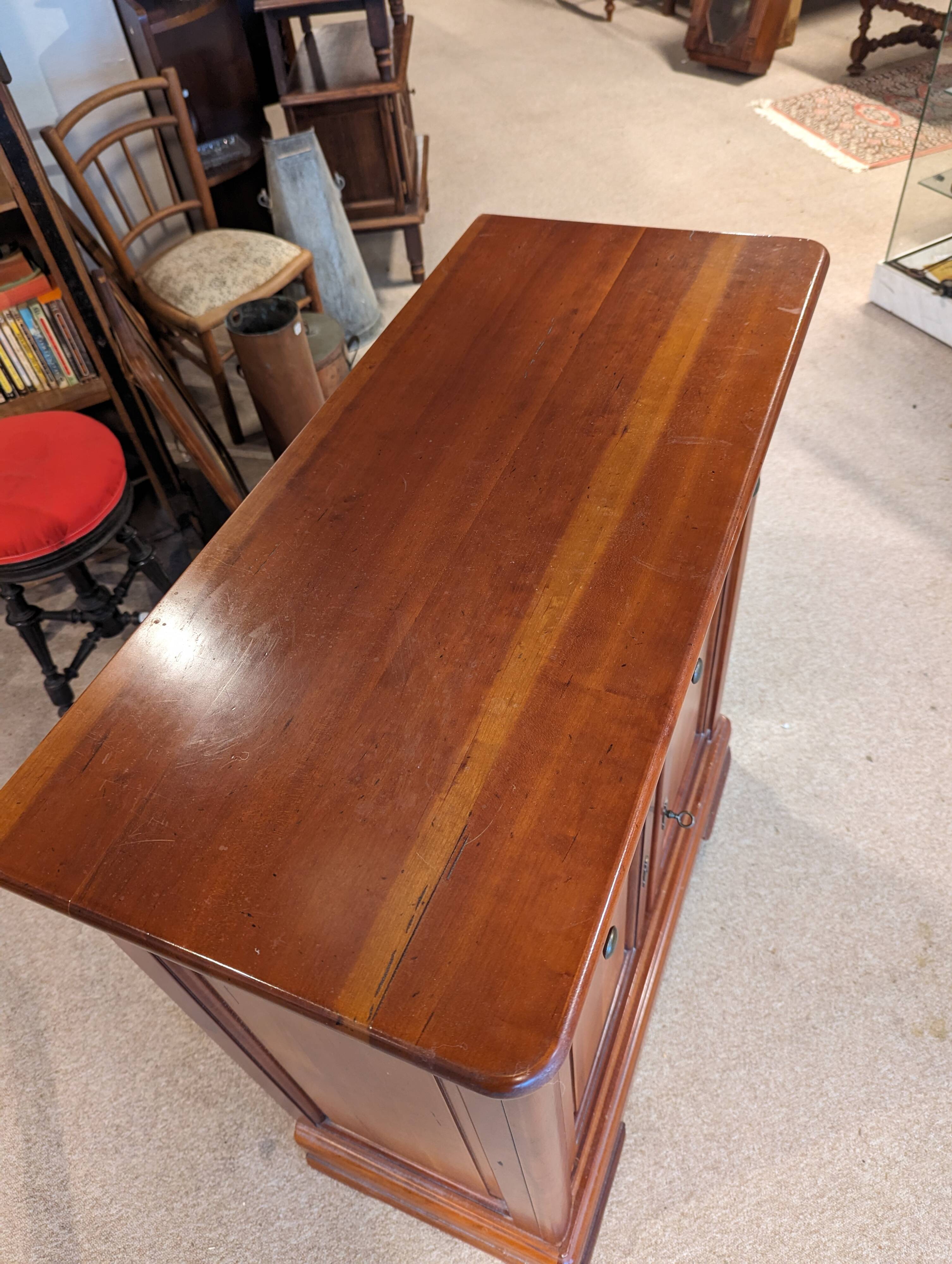 Small Louis Philippe style cherry wood sideboard