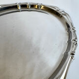 Vintage Mid Century Modern Baroque pattern stainless steel serving tra