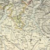 Antique Map of Switzerland circa 1869, W.A.K Johnston General Atlas
