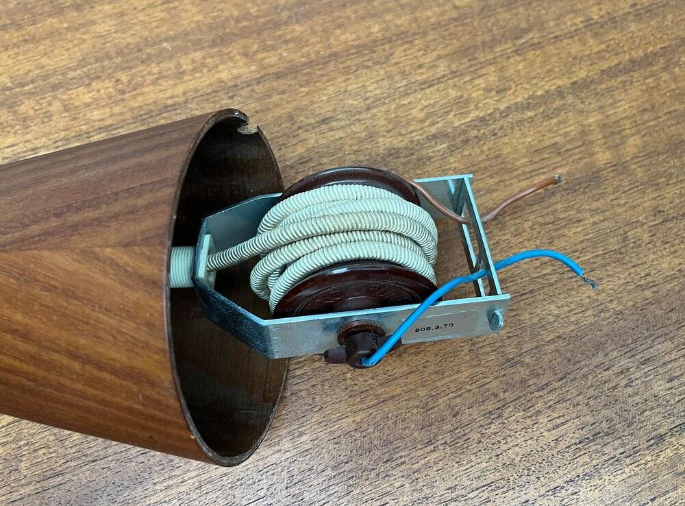 Teak pendant lamp Type 324 from the mid-century by Temde, 1960s.