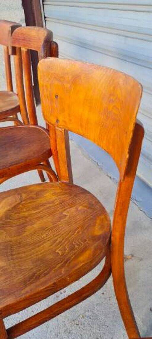 Set of 4 mismatched bistro chairs