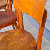 Set of 4 mismatched bistro chairs