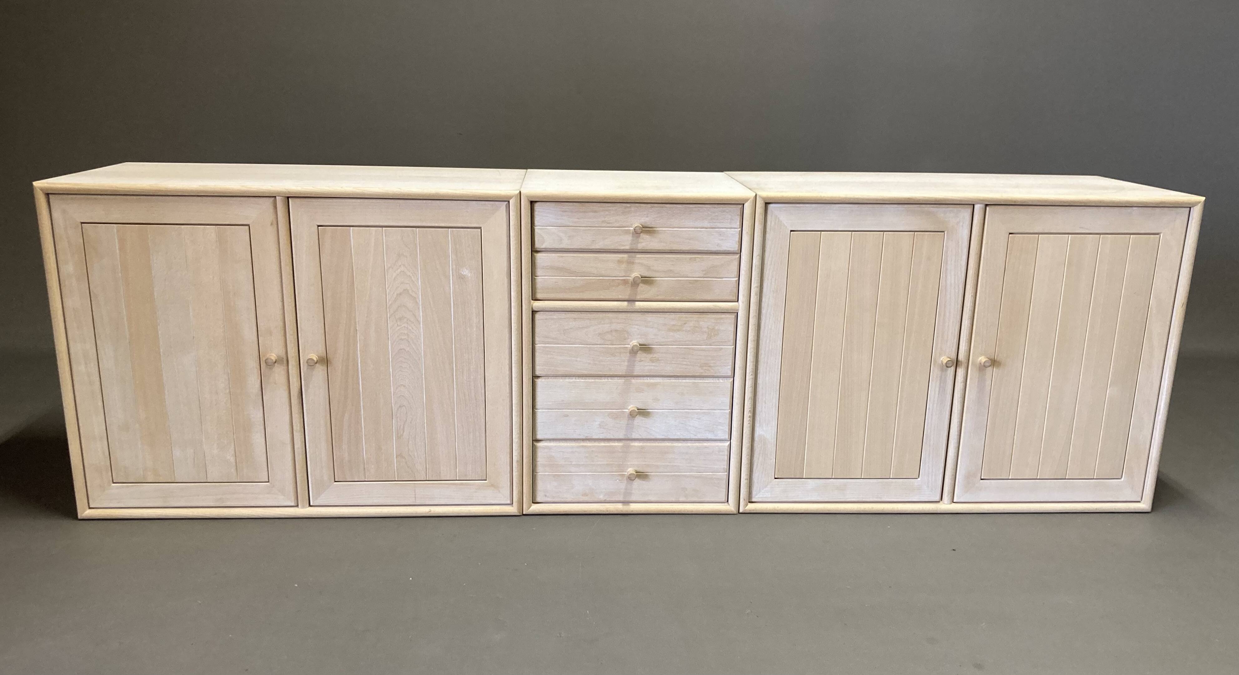 Modular solid beech sideboard "Ditlev Karsten" Scandinavian design.