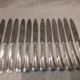 12 silver plated table knives, Francia goldsmith, single-flat, 24.7cm