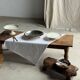 Shallow dish in stainless steel and wood H4 D20
