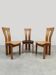 Vintage French design wooden dining chairs ‘Pierre Chapo style’