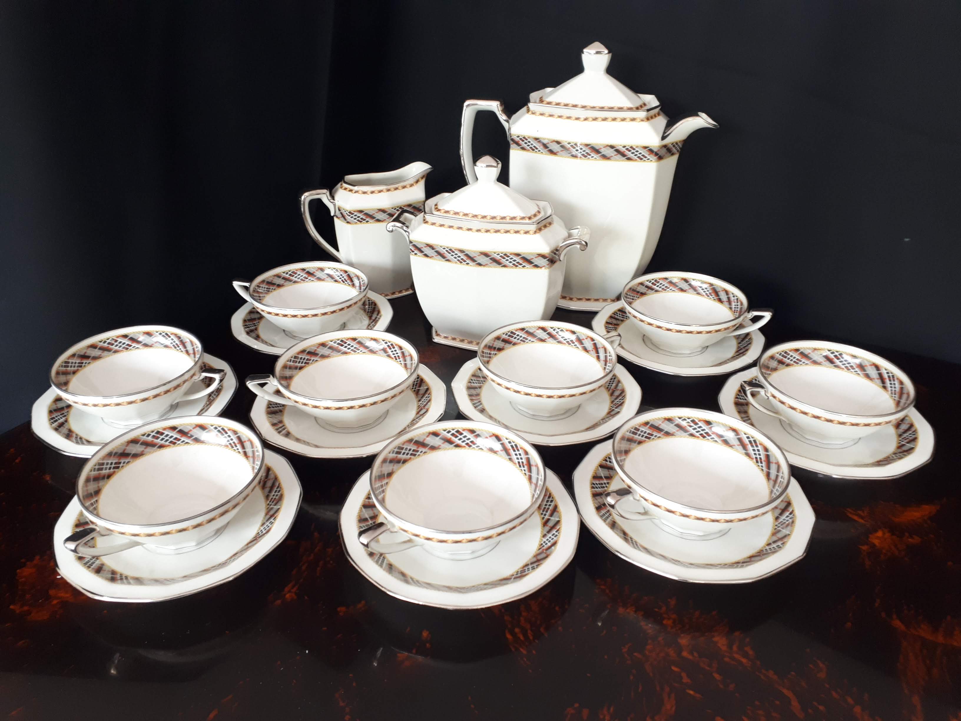 Art deco porcelain service Bernardaud Limoges