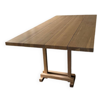 Solid oak dining table