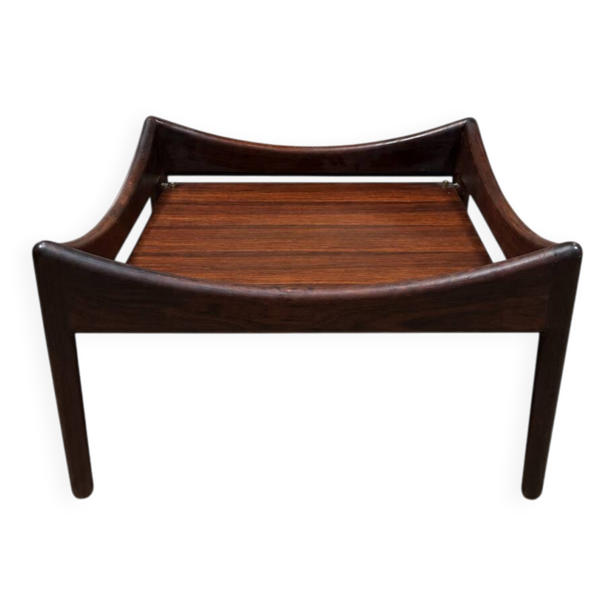 Table basse danoise en palissandre attribuée à Kristian Vedel – années 60