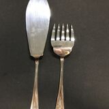 Coffret de 2 couverts de service à poisson anglais en métal argenté