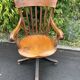 Fauteuil de bureau vintage pivotant – chêne et piètement tripode
