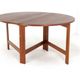 Table de salle à manger pliante en teck danois « Skovlund » - style moderne du milieu du siècle