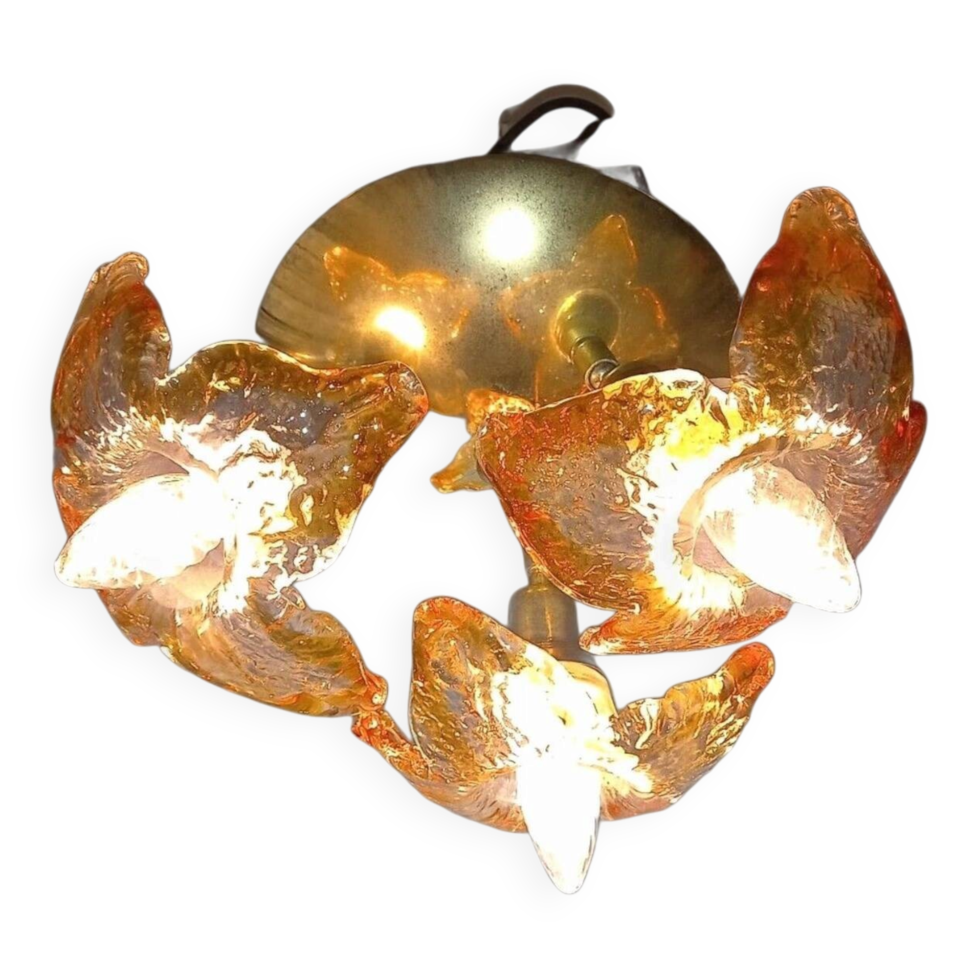Vintage 70s Mazzega Sputnik Ceiling Light Glass Design