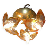 Vintage 70s Mazzega Sputnik Ceiling Light Glass Design