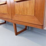 Vintage Scandinavian style sled foot sideboard in teak from the 60s