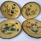 4 antique plates in hand-painted faience