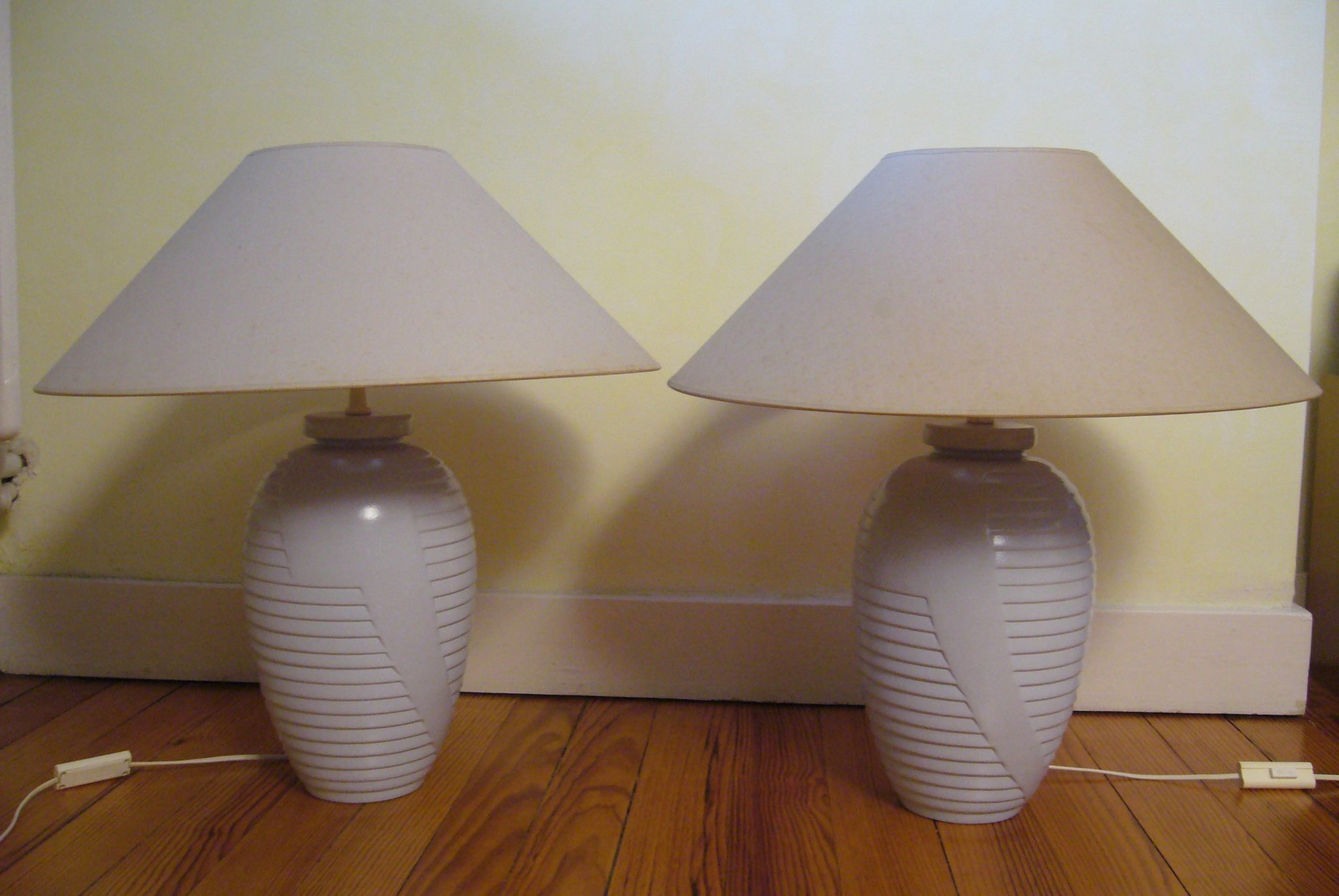 Paire de pieds de lampes Deschuytener esprit Arts Déco
