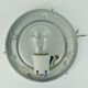 Vintage glass ceiling lamp textured glass and chrome 1970s
