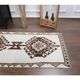 Vintage Turkish Oushak Handmade Wool Cotton White Runner Rug 84x346