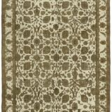 Hand-Knotted Anatolian Vintage 1970s 286 cm x 390 cm Beige Wool Carpet