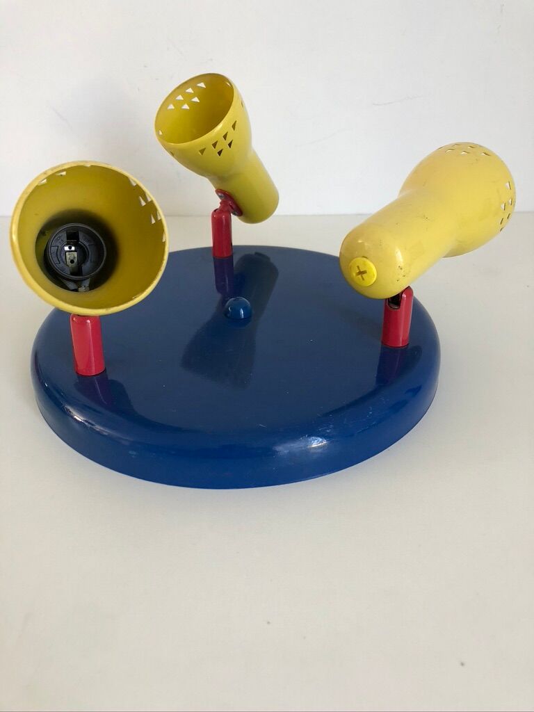 Metal ceiling lamp 3 spots from the 80s
