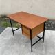 Desk with 2 drawers, leather top, Havana, 1950.