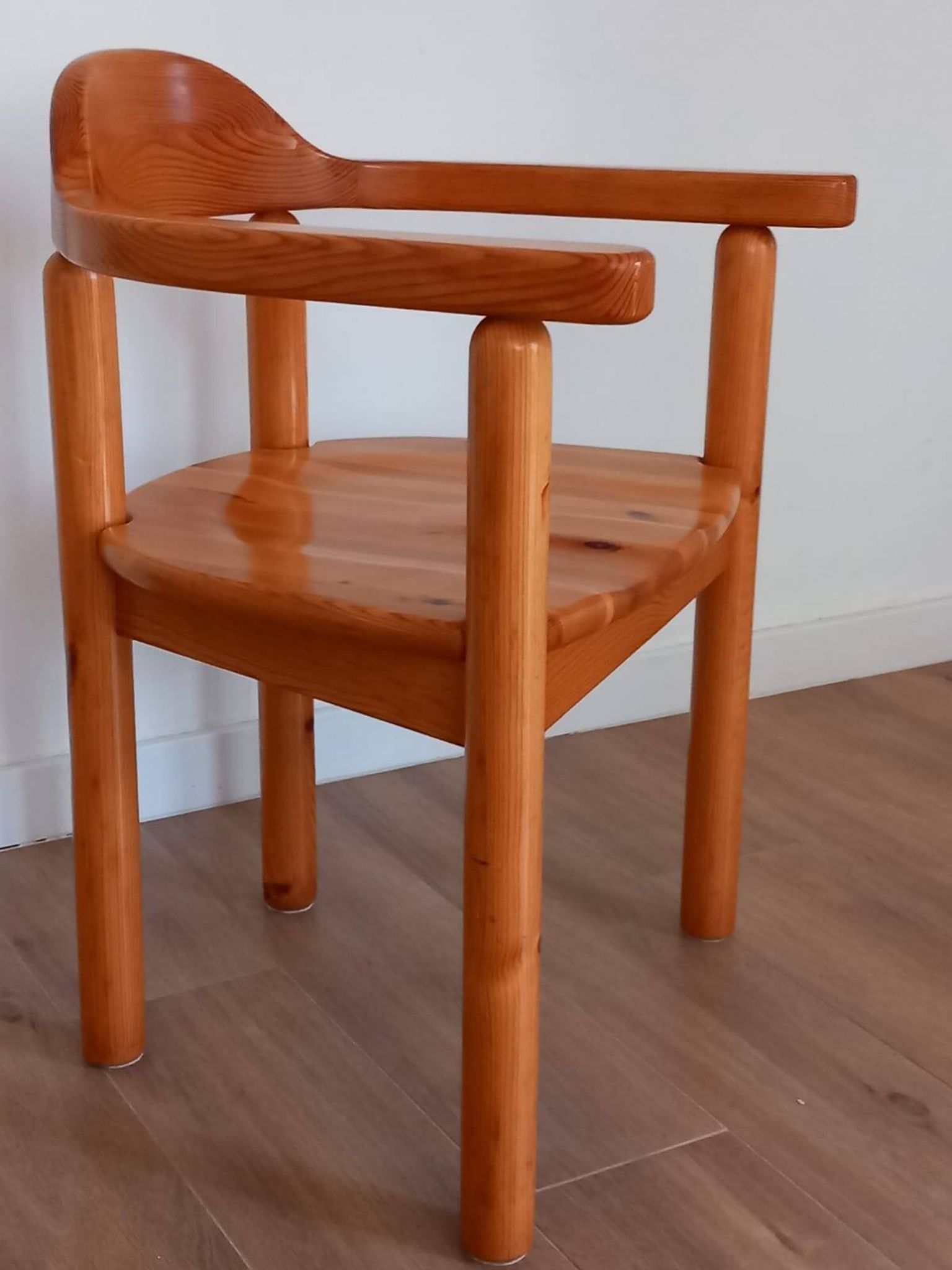 Chaise danoise en pin des années 1980